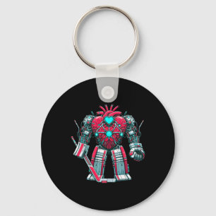 バレンタインデー ハート AI ロボット アイスホッケー ゴーリー S キーホルダー