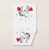 バレンタインデー バスタオルセット (ハンドタオル)