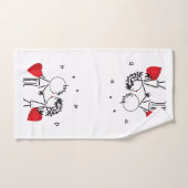 バレンタインデー バスタオルセット (ハンドタオル)