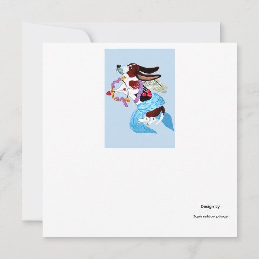 バレンタインデー バセットドッグ カード (裏面)