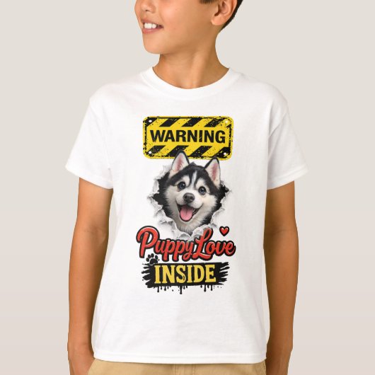 バレンタインデー・パピーラブ Tシャツ (正面)