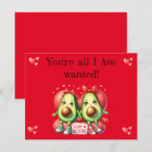 バレンタインデー：パンダ系。アボカド シーズンカード (正面/裏面)