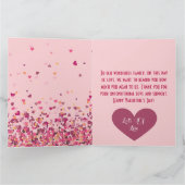 バレンタインデー パーソナライズ フォト ピンク ハート カード (内部)