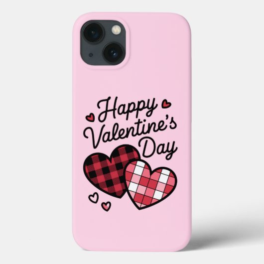 バレンタインデー ヒョウ柄 ラブハート Case-Mate iPhoneケース (裏面)