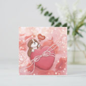 バレンタインデー:ビーグル、ハート&ライト シーズンカード (スタンド正面)