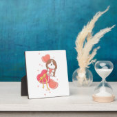 バレンタインデー：ビーグル&マカロン フォトプラーク (インサイチュ)