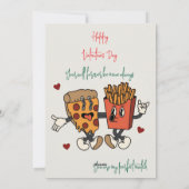 バレンタインデー「ピザとフライドポテトのお見合い」 シーズンカード (裏面)