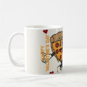 バレンタインデー「ピザとフライドポテトのマッチ」 コーヒーマグカップ (左)