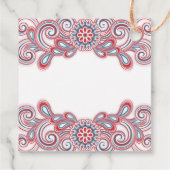 バレンタインデー(ピンクの花と渦巻き) フェイバータグ (裏面)