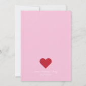 バレンタインデー ピンク スカロップ エッジ パーティー 招待状 (裏面)