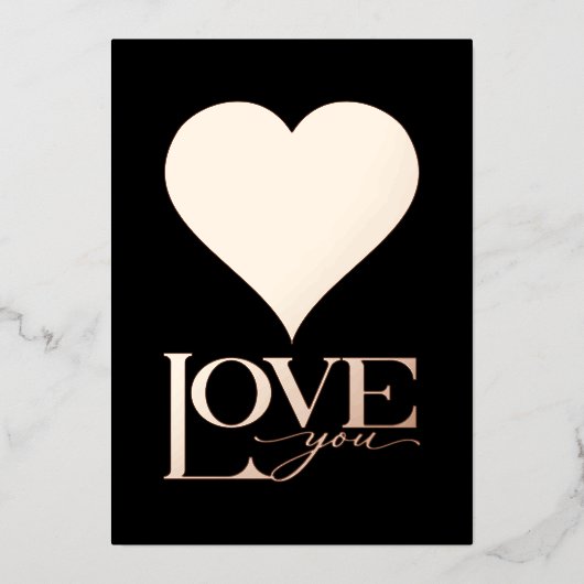 バレンタインデー，フォイルハート，愛 箔シーズンカード (正面)