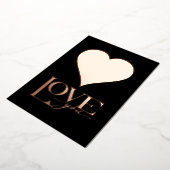 バレンタインデー，フォイルハート，愛 箔シーズンカード (回転した状態)