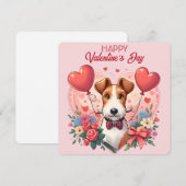 バレンタインデー - フォックス・テリア 3 - カード (正面/裏面)