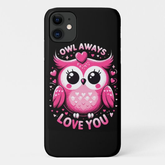 バレンタインデー フクロウはあなたをいつも愛してる Case-Mate iPhoneケース (裏面)
