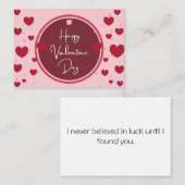 バレンタインデー フラット ノート カード (正面/裏面)