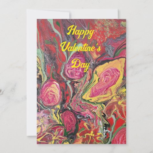 バレンタインデー フラット ホリデー カード (正面)