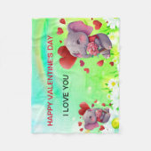 バレンタインデー フリースブランケット (正面)