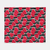 バレンタインデー フリースブランケット (正面(横))