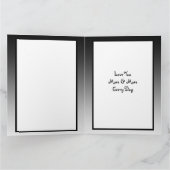 バレンタインデー ブラックオンブル フォトカード カード (内部)