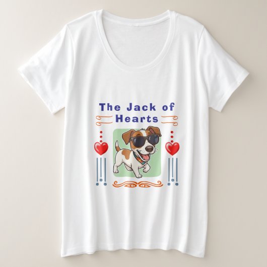 バレンタインデー プラスサイズTシャツ (デザイン正面)