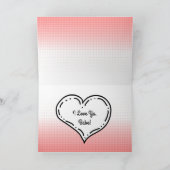 バレンタインデー ベイブ、レトロ ポップ アート スタイル カード (内部)