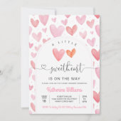 バレンタインデー ベビーシャワー 招待状 (正面)