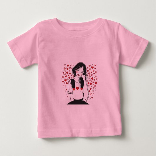 バレンタインデー ベビーTシャツ (正面)