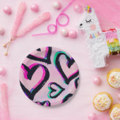 バレンタインデー ペーパープレート (パーティー)