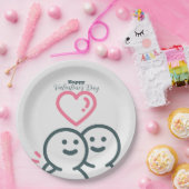 バレンタインデー ペーパープレート (パーティー)