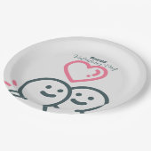 バレンタインデー ペーパープレート (アングル)