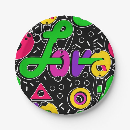 バレンタインデー ペーパープレート (正面)