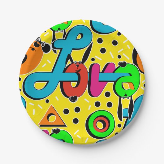 バレンタインデー ペーパープレート (正面)