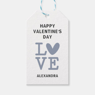 バレンタインデー&ホワイトラブハートカスタムギフトラベル ギフトタグ