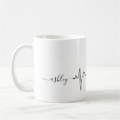 バレンタインデー ボストンテリア ハートビート 犬好き コーヒーマグカップ (左)