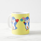 バレンタインデー マグカップ ペンギンハート (正面左)
