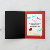 バレンタインデー，メッセージとハートの多く シーズンカード (内部)