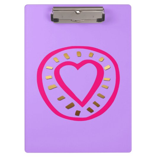 バレンタインデー – モダンハート2クリップボード クリップボード (正面)