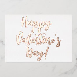 バレンタインデー モダン スクリプト タイポグラフィ 箔シーズンカード