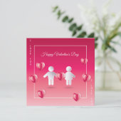 バレンタインデー モダン デザイン グリーティング シーズンカード (スタンド正面)