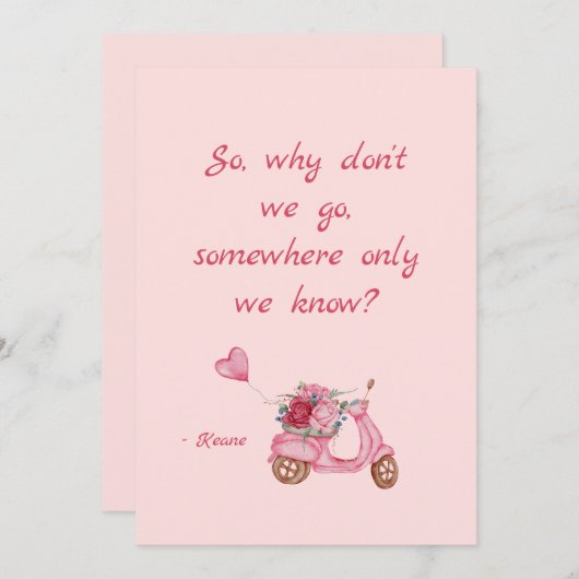 バレンタインデー |モーターバイ遠くにクを取得 シーズンカード (正面/裏面)