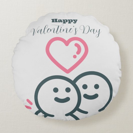 バレンタインデー ラウンドクッション (正面)