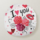 バレンタインデー ラウンドクッション (正面)
