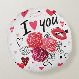 バレンタインデー ラウンドクッション