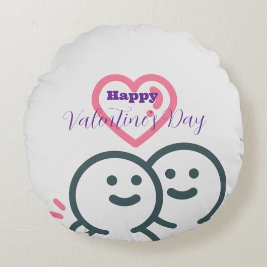 バレンタインデー ラウンドクッション (正面)