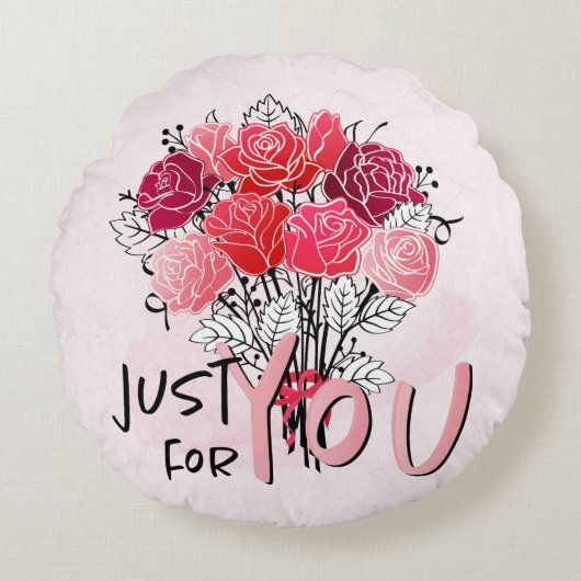 バレンタインデー ラウンドクッション (正面)