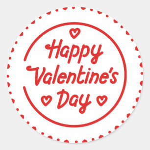 バレンタインデー ラウンドシール