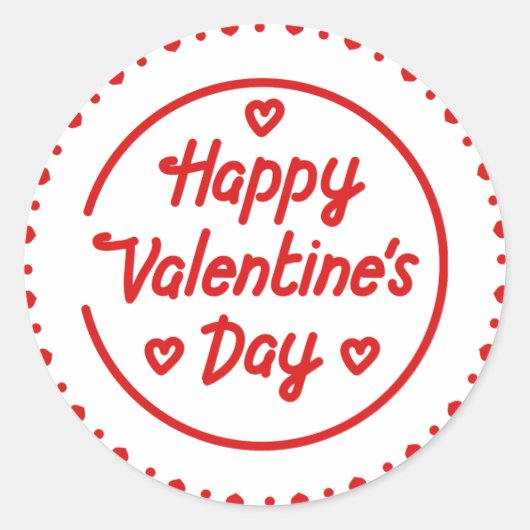 バレンタインデー ラウンドシール (正面)