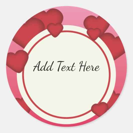 バレンタインデー ラウンドシール (正面)