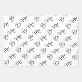 バレンタインデー ラッピングペーパーシート (正面)