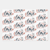 バレンタインデー ラッピングペーパーシート (正面)